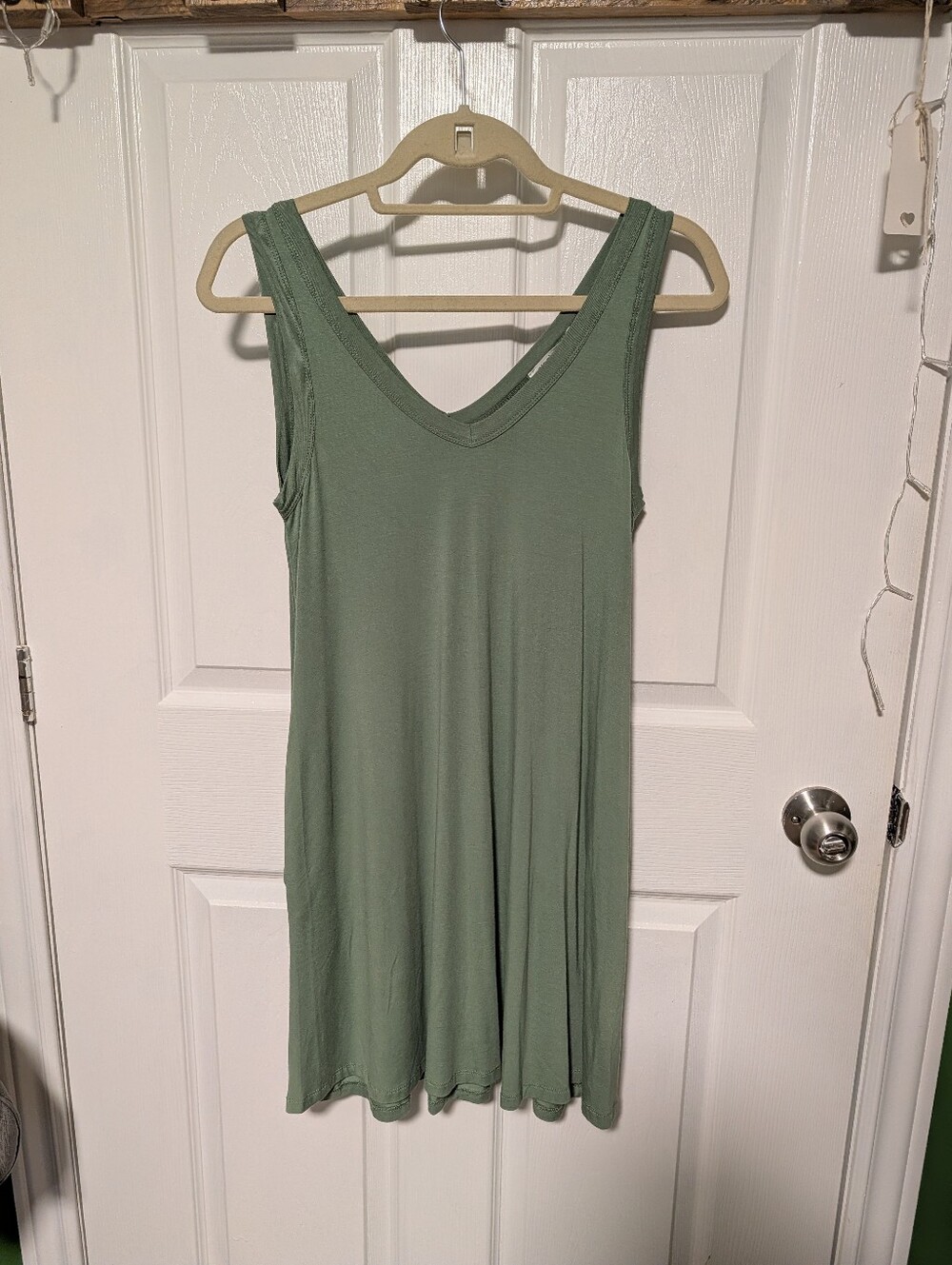 BAMBOO V-Neck Sleeveless Swing Dress